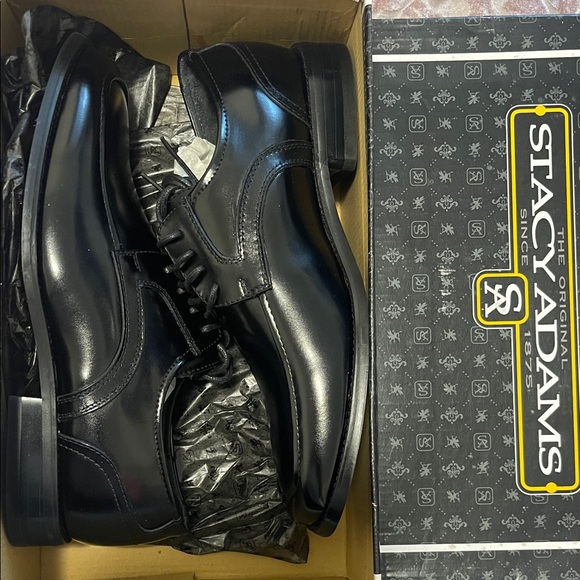 Stacy Adams Men's Classic Black Oxfords - Picture 1 of 6